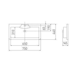 Раковина Акватон Сиена М 75см 1A70613KSN010